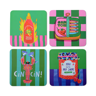 The Foodie Coasters Set of 4