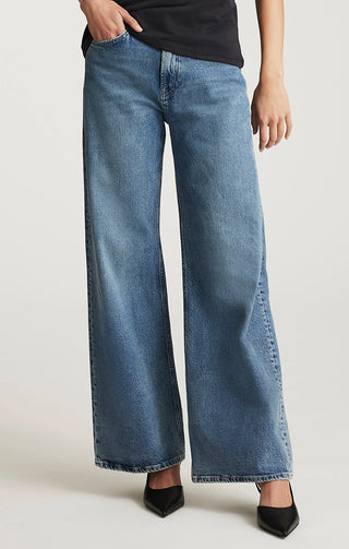 Mavi Florida Wide Leg Jeans - Dark Used Classic Blue | Mavi