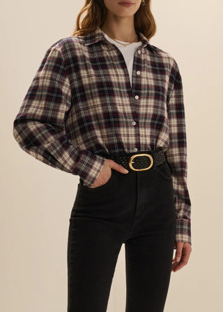 The Boyfriend Shirt Midnight Cream Plaid // Favorite Daughter