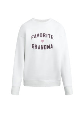 The Favorite Grandma Sweatshirt Sugar/Burgundy // Favorite Daughter