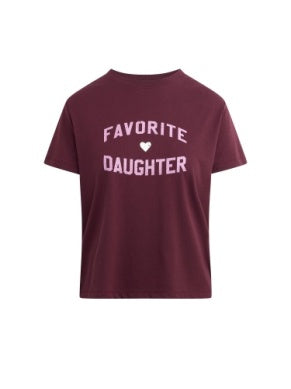 The Favorite Daughter Heart Tee Burgundy/Mauve // Favorite Daughter