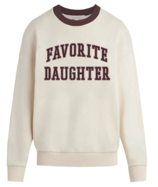The Collegiate Sweatshirt Sugar/Burgundy // Favorite Daughter