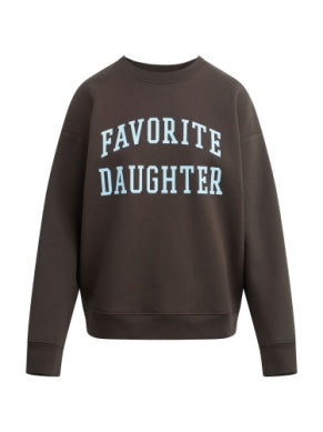 The Collegiate Sweatshirt Espresso Light Blue // Favorite Daughter