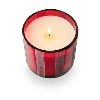 Cranberry Currant Etched Striped Glass -Illume