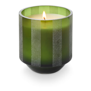 Fresh Balsam Etched Striped Glass Candle
