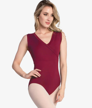 SL165 Yvonne Empire Waist Tank Leo / Burgundy