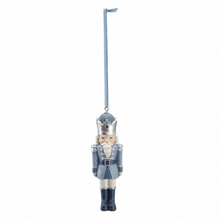 Resin Soldier Ornament, Blue, White & Silver Finish, 2 Styles