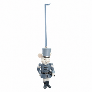 Resin Soldier Ornament, Blue, White & Silver Finish, 2 Styles