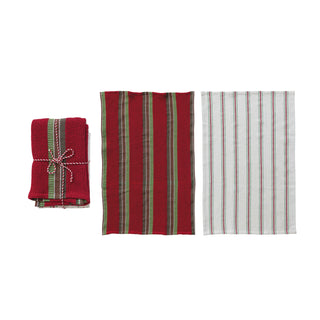 2 Waffle Weave Tea Towels & Mango Wood Cheese/Serving Board, Set of 3 Tied with Cord