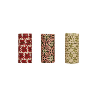 Safety Matches in Tube Matchbox with Botanical Pattern, 3 Styles