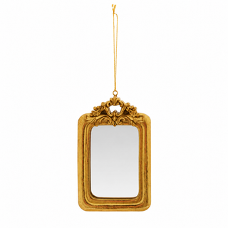 Resin Baroque Mirror Ornament, Gold Finish, 2 Styles