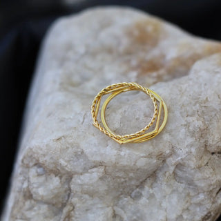 Triple Wrap Ring-Gold Plate