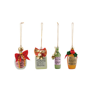 Holiday Spirits Bottle Ornament, 4 Styles
