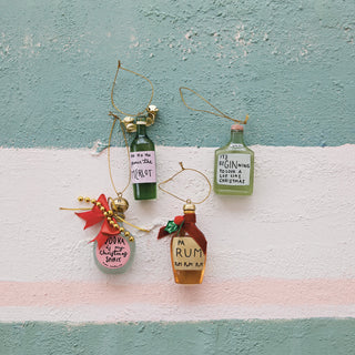 Holiday Spirits Bottle Ornament, 4 Styles