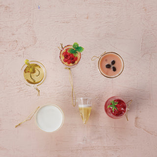 Glass Cocktail Ornament, 6 Styles
