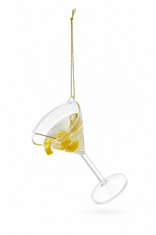 Glass Cocktail Ornament, 6 Styles