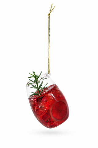 Glass Cocktail Ornament, 6 Styles