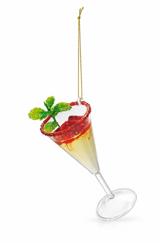 Glass Cocktail Ornament, 6 Styles