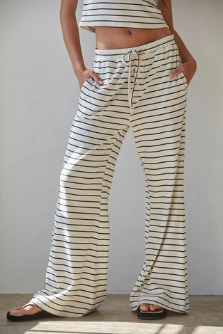 Call Me Striped Pants / Cream & Black