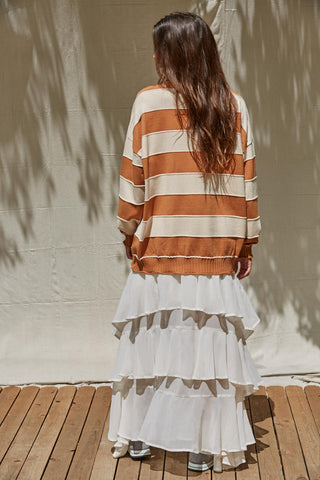 Clermont Striped Pullover / Camel