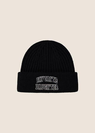 The Classic Logo Beanie // Black - Favorite Daughter