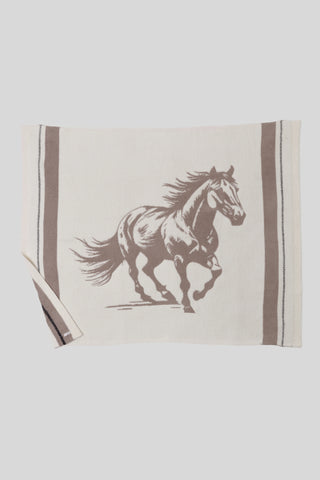 Barefoot Dreams CozyChic® Stallion Throw - Cream Multi