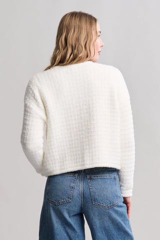 Barefoot Dreams CozyChic® Textured Button Front Cardigan - Pearl