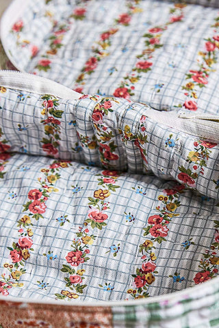 Crafted Vintage Floral Patchwork Quilted Tote Bag
