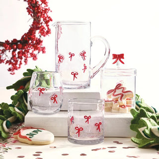 Red Bow Icon Glass