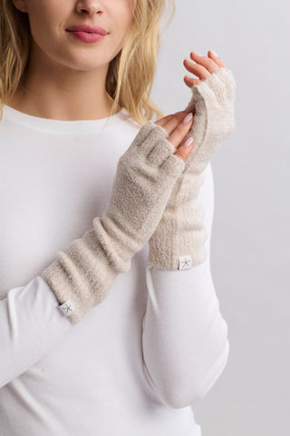 Barefoot Dreams CozyChic Lite® Fingerless Gloves - Stone