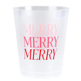 Merry Merry Merry Frosted Cups | Set of 8