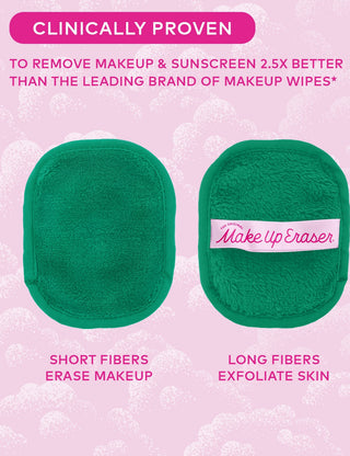 Recycled Makeup Eraser 7-Day Set / Sustainable at Its Best Green