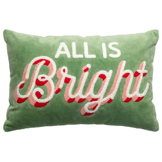 All is Bright Lumbar Velvet Pillow