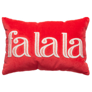 Fa La La Lumbar Velvet Pillow