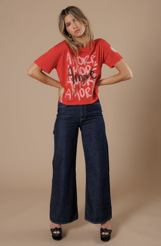 Amore Wide Boy Tee - Red