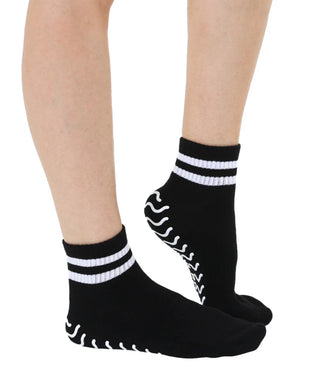 Black Stripe Grip Socks