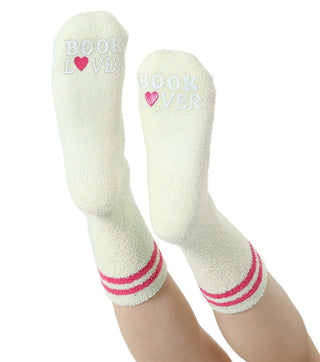 Book Lover Fuzzy Crew Socks