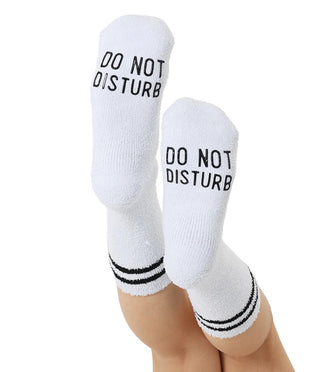Do Not Disturb Fuzzy Crew Socks