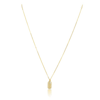 Mini Dog Tag Necklace - Gold | Sahira Jewlery