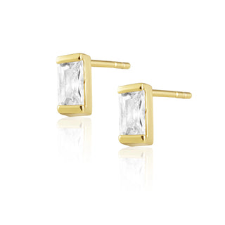 Sheila Baguette Stud - Gold | Sahira Jewelery