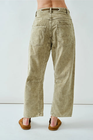Tessa Barrel Corduroy Pants - Dove