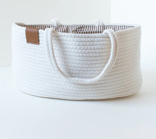 Colored Organics Diaper Caddy - Grey Stripe