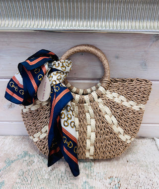 Capri Straw Hand Bag