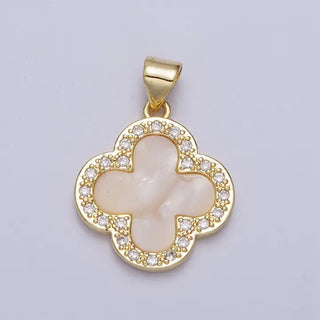 Pearl CZ Clover Pendant