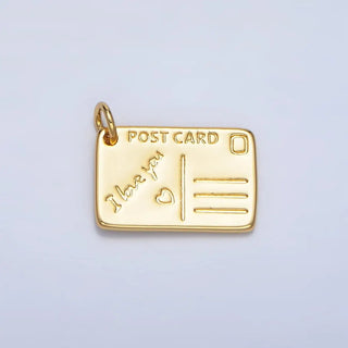 “I Love You” Script Postcard Charm