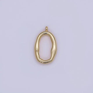 Geometric Molten Gold Filled Charm