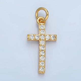 CZ Gold Filled Cross Charm