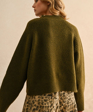 New York Sweater Top - Olive