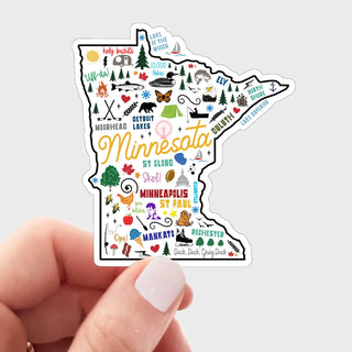 Minnesota Map Sticker