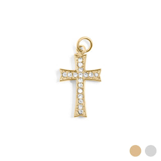 Gold Waterproof Cross Charm
